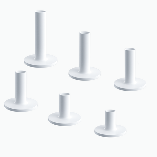 6 Mixed Sizes Rubber Golf Tees for Mats, Durability and Stability, Reusable Golf Mat Tee