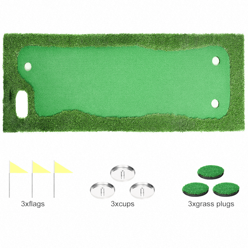 Ponsonbay Golf Putting Green Indoor Large Golf Putting Mat Artificial Grass Turf Practice Mat