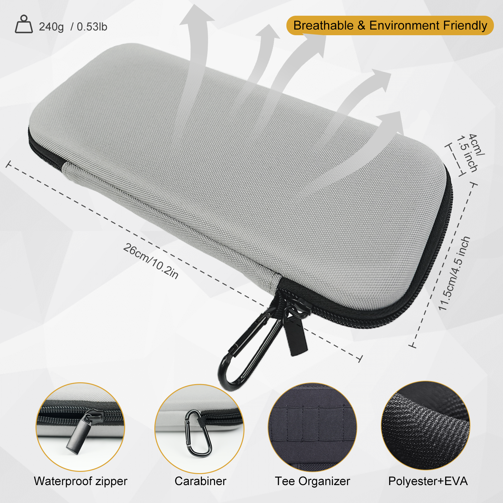 Ponsonbay Golf Glove Holder Case for Accessories