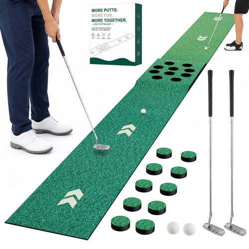 Ponsonbay 14.4 FT 2-Player Golf Putting Game Set