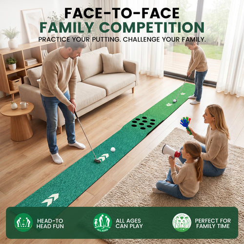 Ponsonbay 14.4 FT 2-Player Golf Putting Game Set