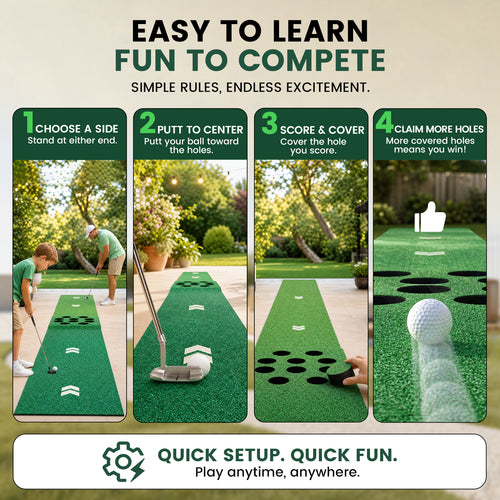Ponsonbay 14.4 FT 2-Player Golf Putting Game Set