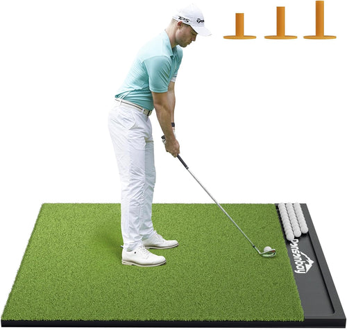Ponsonbay Golf Hitting Mat Integrated with Ball Tray