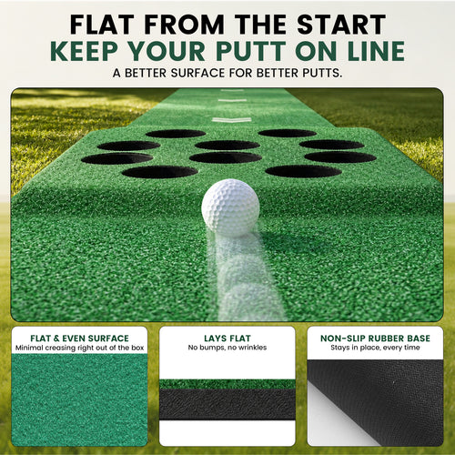 Ponsonbay 14.4 FT 2-Player Golf Putting Game Set