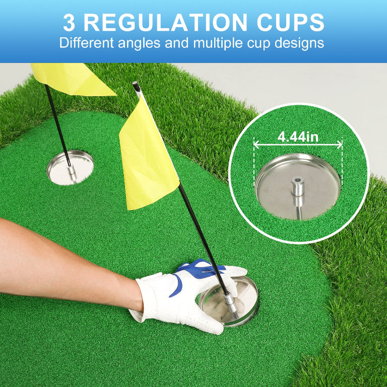 Ponsonbay Golf Putting Green Indoor Large Golf Putting Mat Artificial Grass Turf Practice Mat