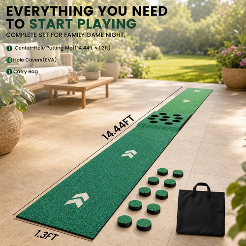 Ponsonbay 14.4 FT 2-Player Golf Putting Game Set