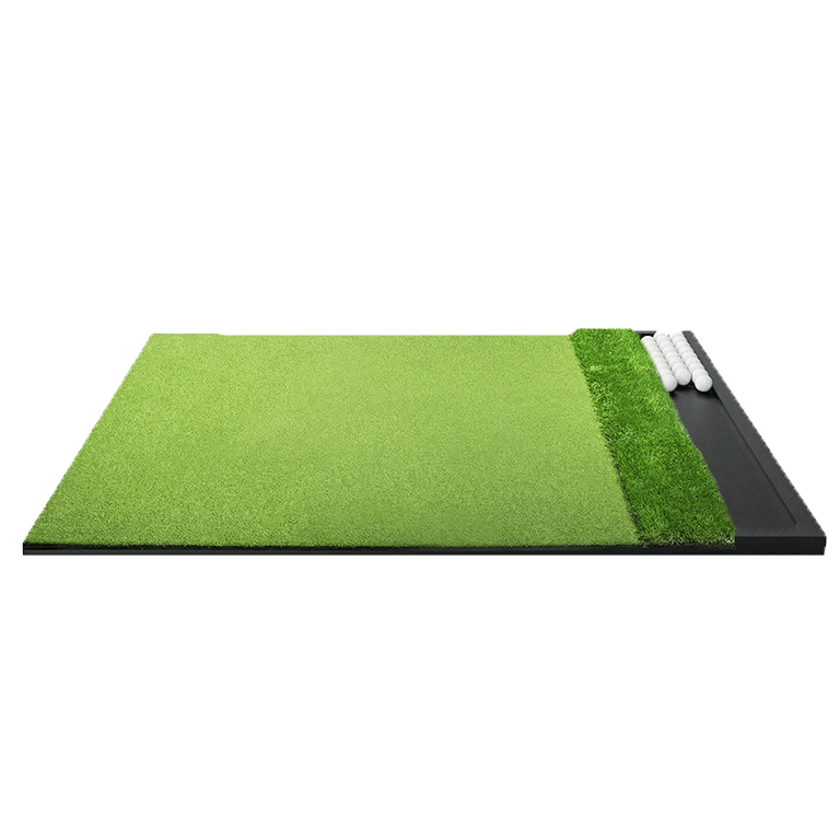 Ponsonbay Dual-Turf Golf Hitting Mat with Integrated Ball Tray