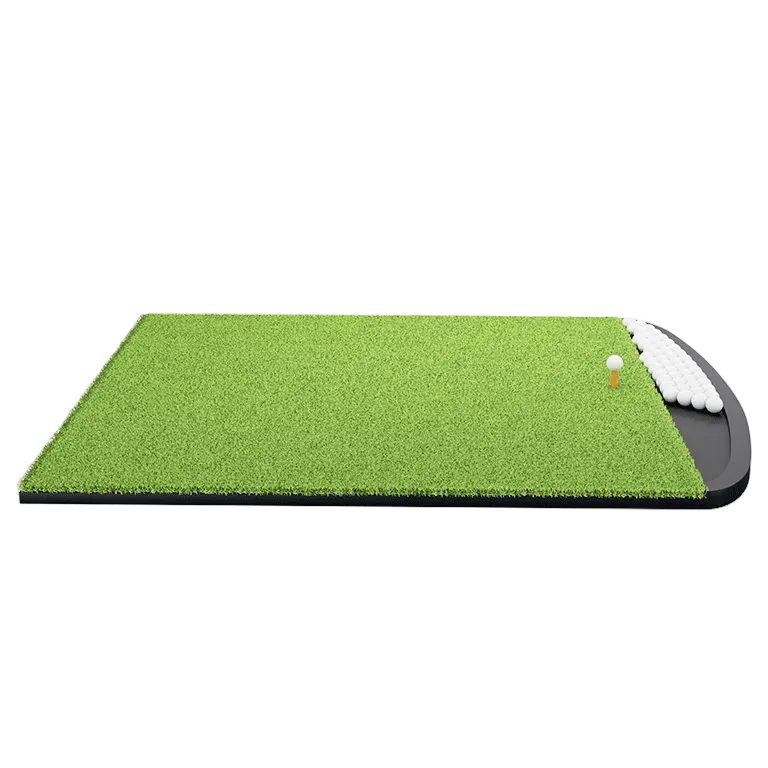 Ponsonbay Golf Hitting Mat Integrated with Curved Ball Tray